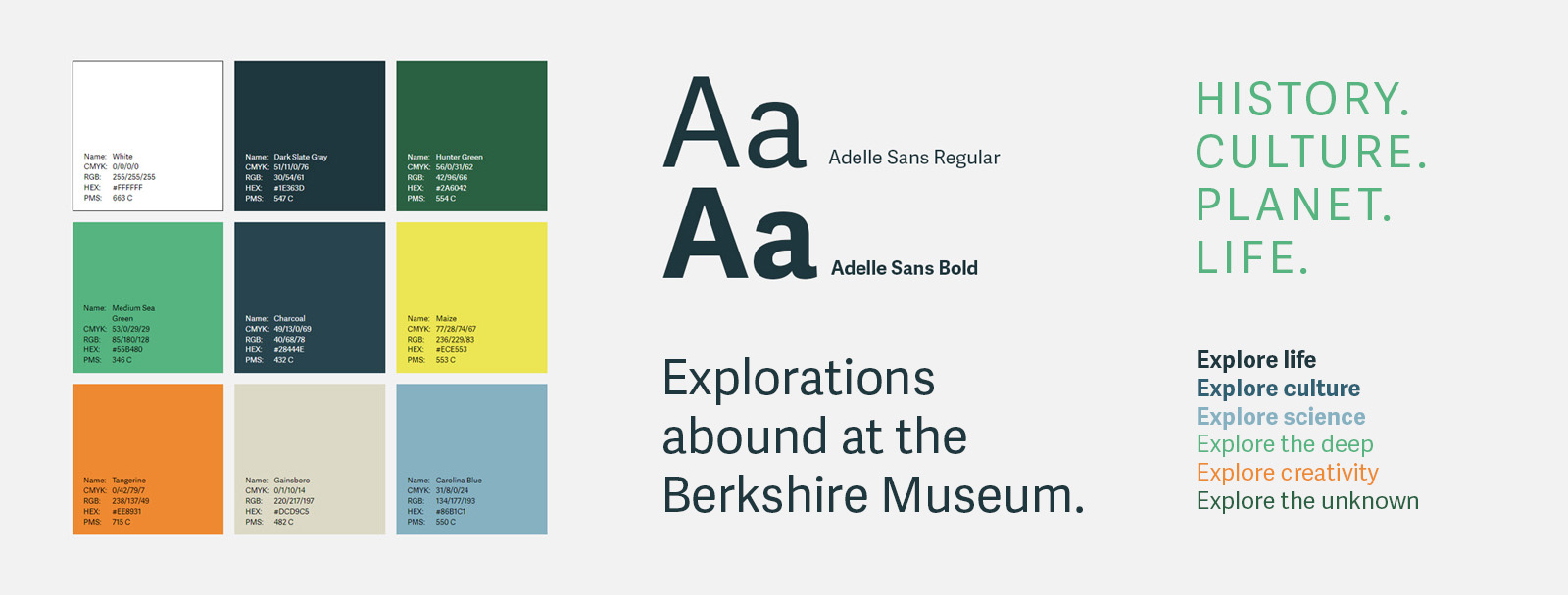 Color and Typography for Berkshire Museum by Gemini Creative
