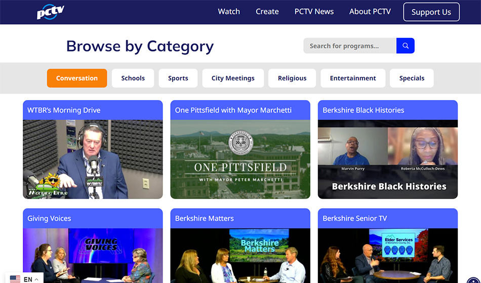 PCTV website screenshot